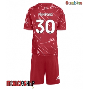 Liverpool Jeremie Frimpong #30 Prima Maglia Bambino 2026-27 Manica Corta (+ Pantaloni corti)